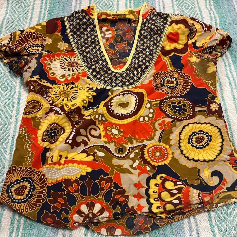 Colorful J Crew top